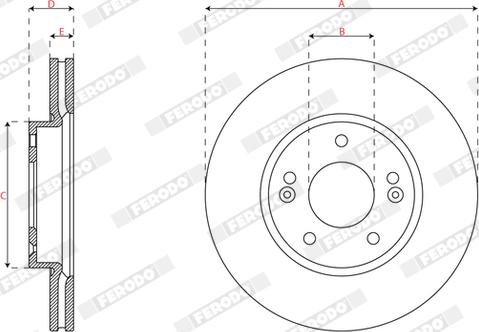 Ferodo DDF2928C - Гальмівний диск autozip.com.ua
