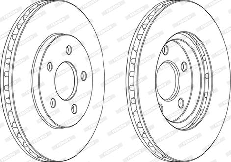 Ferodo DDF2001C - Гальмівний диск autozip.com.ua