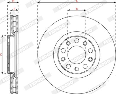 Ferodo DDF2882C - Гальмівний диск autozip.com.ua