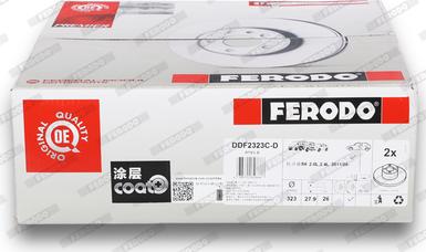 Ferodo DDF2323C-D - Гальмівний диск autozip.com.ua