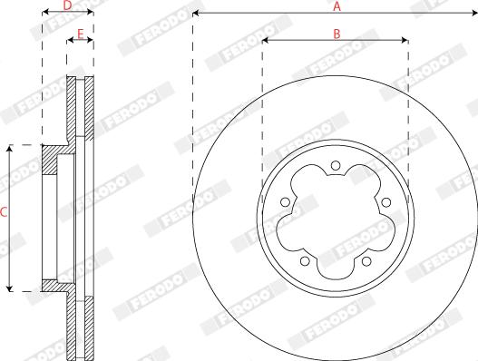 Ferodo DDF2798 - Гальмівний диск autozip.com.ua