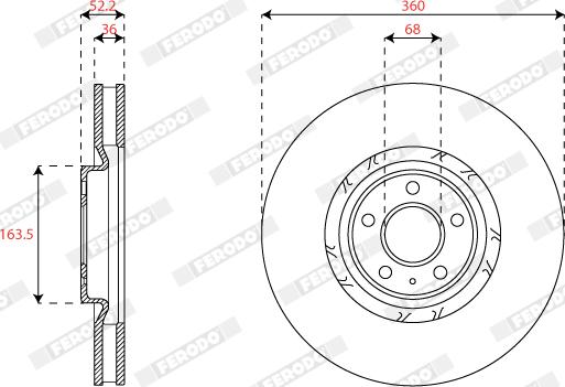 Ferodo DDF2774LC-1 - Гальмівний диск autozip.com.ua