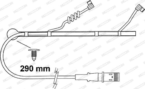 Ferodo FAI164 - Сигналізатор, знос гальмівних колодок autozip.com.ua