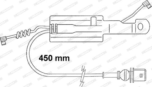 Ferodo FAI166 - Сигналізатор, знос гальмівних колодок autozip.com.ua