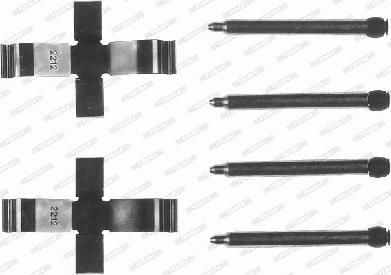 Ferodo FBA476 - Комплектуючі, колодки дискового гальма autozip.com.ua