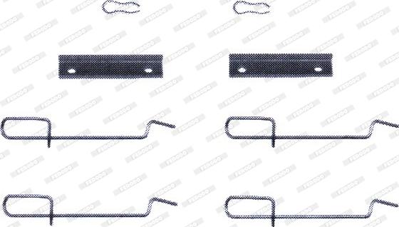Ferodo FBA504 - Комплектуючі, колодки дискового гальма autozip.com.ua