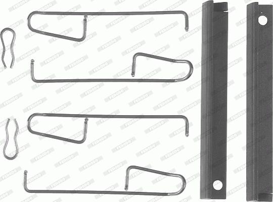 Ferodo FBA520 - Комплектуючі, колодки дискового гальма autozip.com.ua
