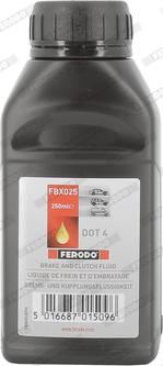 Ferodo FBX025 - Гальмівна рідина  DOT4 0.25 л autozip.com.ua