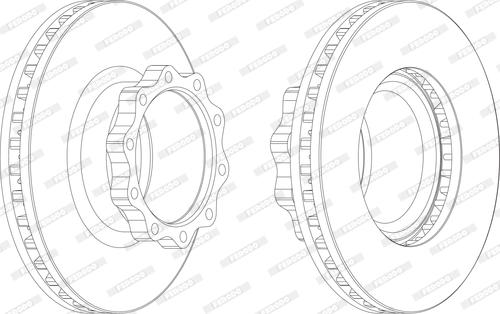 Ferodo FCR147A - Гальмівний диск autozip.com.ua