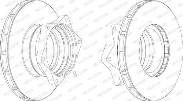 Ferodo FCR164A - Гальмівний диск autozip.com.ua