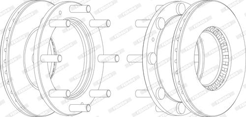 Ferodo FCR107A - Гальмівний диск autozip.com.ua