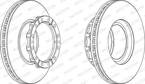 Ferodo FCR173A - Гальмівний диск autozip.com.ua