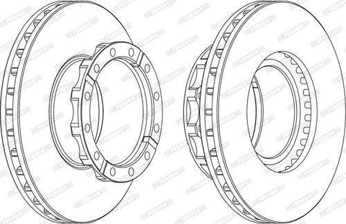 Ferodo FCR254A - Гальмівний диск autozip.com.ua