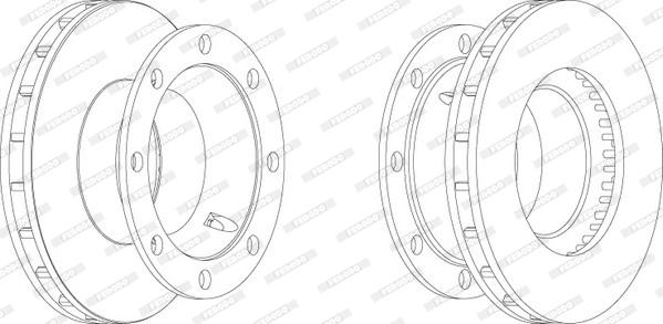 Ferodo FCR206A - Гальмівний диск autozip.com.ua