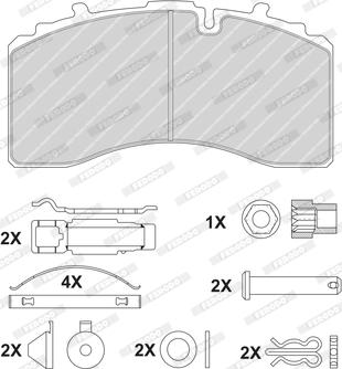 Ferodo FCV4461BFE - Гальмівні колодки, дискові гальма autozip.com.ua