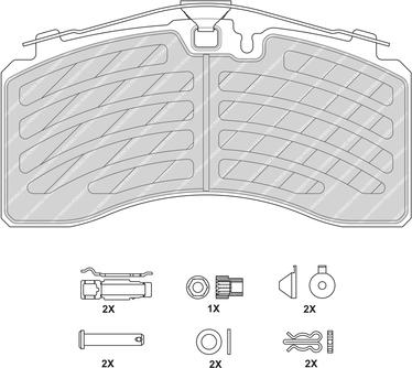 Ferodo FCV4461PTS - Гальмівні колодки, дискові гальма autozip.com.ua