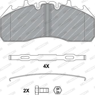 Ferodo FCV4378B - Гальмівні колодки, дискові гальма autozip.com.ua