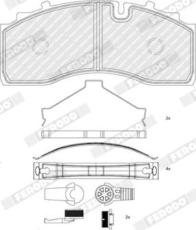 Ferodo FCV5209B - Гальмівні колодки, дискові гальма autozip.com.ua