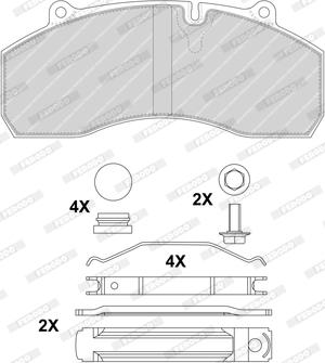 Ferodo FCV1901B - Гальмівні колодки, дискові гальма autozip.com.ua