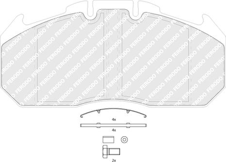 Ferodo FCV1404B - Гальмівні колодки, дискові гальма autozip.com.ua