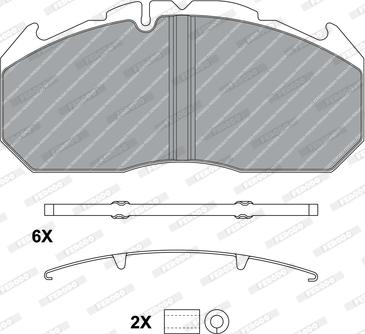 Ferodo FCV1579B - Гальмівні колодки, дискові гальма autozip.com.ua