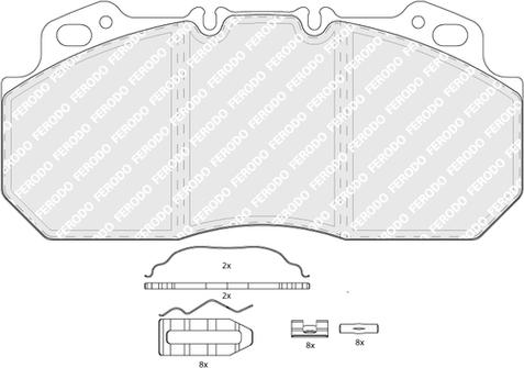 Ferodo FCV1047B - Гальмівні колодки, дискові гальма autozip.com.ua