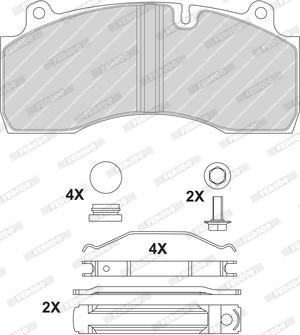 Ferodo FCV1815BFE - Гальмівні колодки, дискові гальма autozip.com.ua