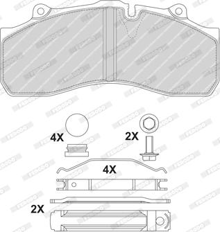 Ferodo FCV1367B - Гальмівні колодки, дискові гальма autozip.com.ua