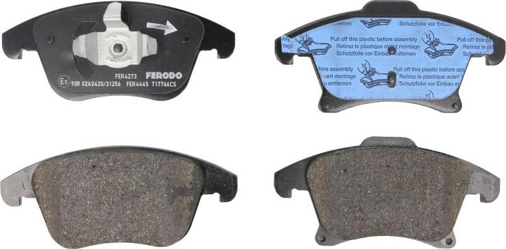 Ferodo FDB4445 - Гальмівні колодки, дискові гальма autozip.com.ua