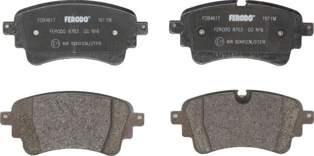 Ferodo FDB4617 - Гальмівні колодки, дискові гальма autozip.com.ua