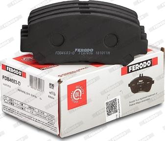 Ferodo FDB4683-D - Гальмівні колодки, дискові гальма autozip.com.ua