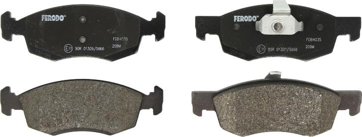 Ferodo FDB4035 - Гальмівні колодки, дискові гальма autozip.com.ua