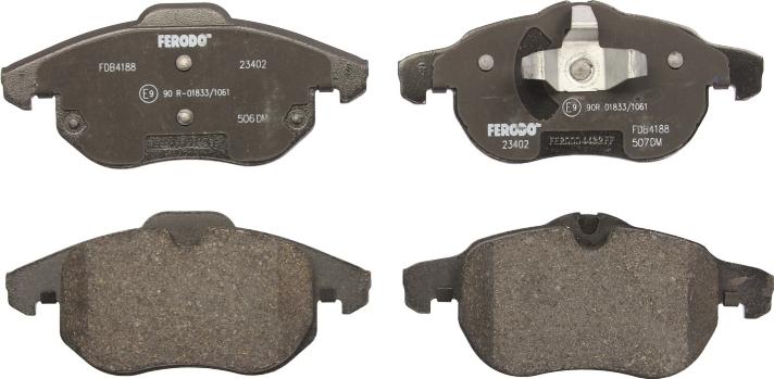 Ferodo FDB4188 - Гальмівні колодки, дискові гальма autozip.com.ua