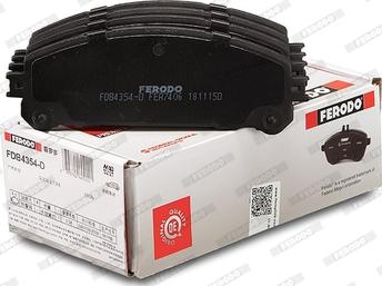Ferodo FDB4354-D - Гальмівні колодки, дискові гальма autozip.com.ua