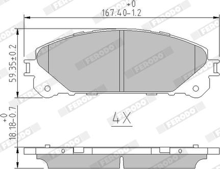 Ferodo FDB4354 - Гальмівні колодки, дискові гальма autozip.com.ua