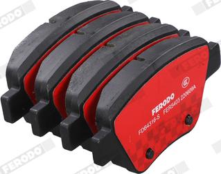 Ferodo FDB4316-S - Гальмівні колодки, дискові гальма autozip.com.ua