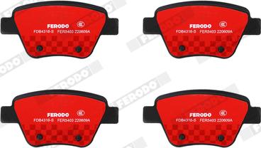Ferodo FDB4316-S - Гальмівні колодки, дискові гальма autozip.com.ua