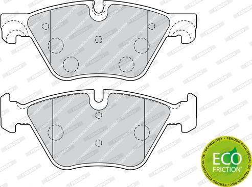 Ferodo FDB4380 - Гальмівні колодки, дискові гальма autozip.com.ua