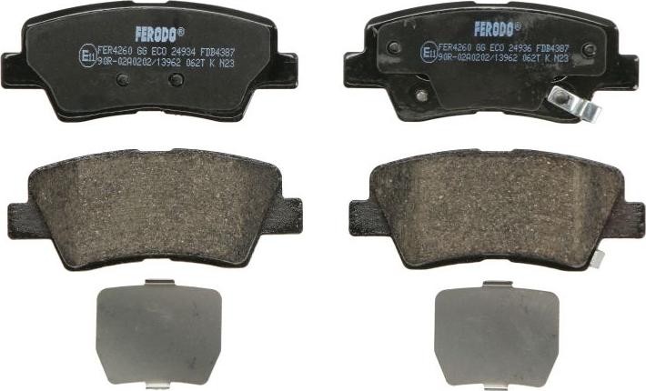 Ferodo FDB4387 - Гальмівні колодки, дискові гальма autozip.com.ua