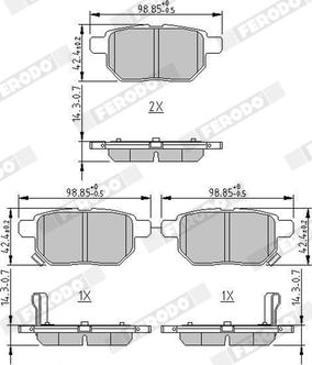 Ferodo FDB4335 - Гальмівні колодки, дискові гальма autozip.com.ua