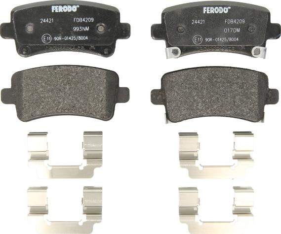 Ferodo FDB4209 - Гальмівні колодки, дискові гальма autozip.com.ua