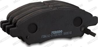 Ferodo FDB4202-D - Гальмівні колодки, дискові гальма autozip.com.ua