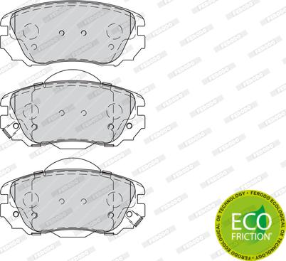 Ferodo FDB4207 - Гальмівні колодки, дискові гальма autozip.com.ua