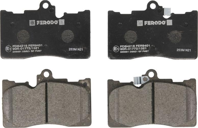 Ferodo FDB4216 - Гальмівні колодки, дискові гальма autozip.com.ua