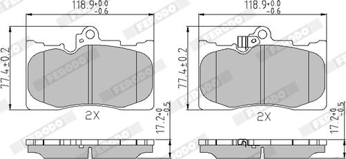 Ferodo FDB4216 - Гальмівні колодки, дискові гальма autozip.com.ua