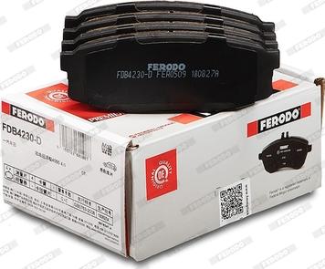 Ferodo FDB4230-D - Гальмівні колодки, дискові гальма autozip.com.ua