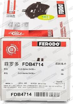 Ferodo FDB4714 - Гальмівні колодки, дискові гальма autozip.com.ua