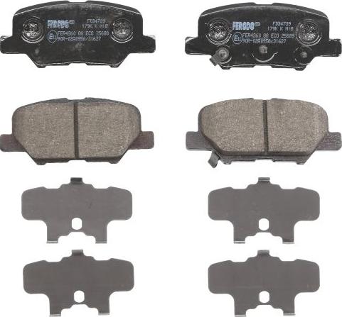 Ferodo FDB4739 - Гальмівні колодки, дискові гальма autozip.com.ua