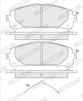 Ferodo FDB5464 - Гальмівні колодки, дискові гальма autozip.com.ua