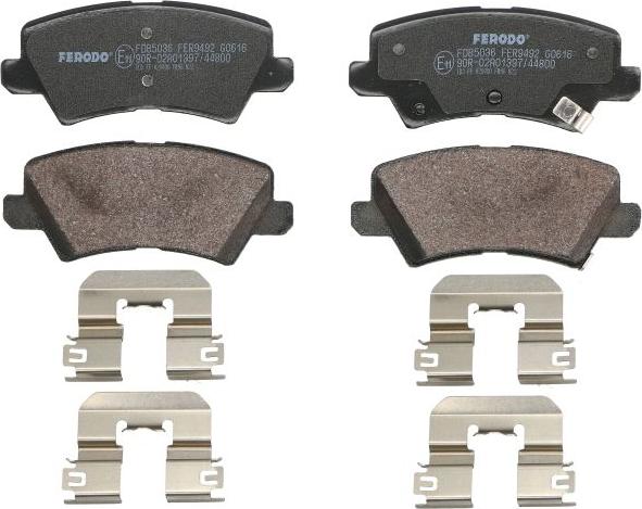 Ferodo FDB5036 - Гальмівні колодки, дискові гальма autozip.com.ua